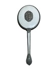 Vintage Silver Plated Hand Mirror Hairbrush Palm Brush   Comb Vanity Set 4 Piece