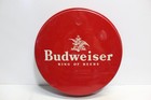 Vintage Metal Round Red Budweiser Beer Tray King Of Beers 13 25  D