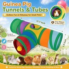 Guinea Pig Tunnel 3 Way Collapsible Small Pet Tunnels And Tubes With Inter
