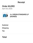 Lorde Signed Virgin Black Vinyl Lp Autographed