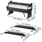 24 36 48 In Box And Pan Brake Sheet Portable Metal Bender 0-130   Bending