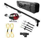 Foldable Fishing Slingshot Kit  4 Spear Arrows  Laser  Reel  Carry Bag