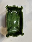 Vintage Dark Green Ceramic Planter Upco   295 Rectangle Usa Home   Garden Decor