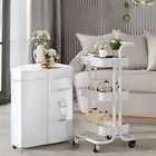 3 Tier Rolling Cart Moving Storage Organizer Rack Trolley Shelf 17 7x14 5x32 2 
