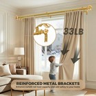 Luxury Crystal Double Curtain Rod gold Adjustable Heavy Duty Curtain Rods For