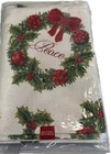 Christmas Holiday Tablecloth Peace Noel Rectangle 60    X 84    Festive Table Decor