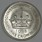 1938 Australia George Vi Silver Crown Nice About Uncirculated