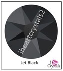 Jet Black Hotfix Ihc Crystal Flatback Rhinestone 5ss 6ss 8ss 10ss 12ss 16ss 20ss