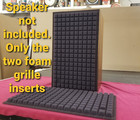 Dark Charcoal Pair   2 Psc Foam Speaker Grille Inserts   Vtg Jbl L-100 Century