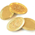 Antique Gold Double Sided Cuff Links 10k Gold 5 2 Grams