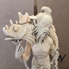 Vintage Asian Oriental Chinese Carved Fisherman Man Holding Sea Creature 9   