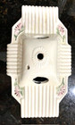 Vintage Porcelain Ceiling Light Fixture Twin 2-bulb Double Flowers