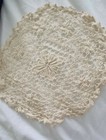 Antique Handmade Ecru  Maltese Bobbin Lace Doily Intricate Design