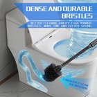 2 Pack Toilet Brush And Holder Set  Long Handle Toilet Bowl Cleaner For Bathroom