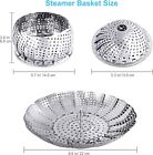 Veggie Vegetable Steamer Basket  Folding Steaming Basket  Metal Stainless Steel 