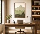       new Bp Home Textile Embroidered Wall Art Green Mountain Landscape Decor 26   l