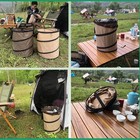 Reusable Collapsible Trash Can 37-90l Pop-up Trash Bag Leaf Holder Camping