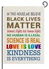 In This House We Believe Black Lives Matter Garden Double Sided Flag Home Yard 