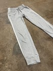 Adidas Sweatpants Youth Small Gray 3-stripes Jogger Ankle Athletic Gym Play