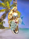 St Nicholas Square Mermaid Glass Christmas Ornament Ocean Beach Theme New