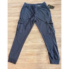 Outdoor Life Mens Navy Blue Heathered Cargo Jogger Sleep Pants