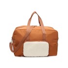 Dsw Tan Duffel Bag With Removable Cream Sherpa Pouch