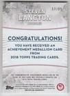 2018 Topps U s  Olympic Team Achievement Comm Medallions  sl Steven Langton 99