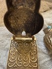 Two Vintage Heavy Gold Tone Brass Tone Barn Owl Bookends Mcm Style Shelf Sitter
