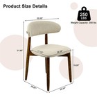 Wooden Dining Chairs Set Of 2  Modern Farmhouse Upholstered Kitchen Chairs Home