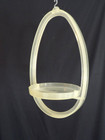 1960 s Vintage Mid Century Modern Clear Acrylic Lucite Hanging Plant Oval Mcm