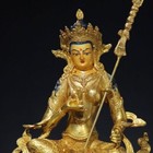 8  Old Antique Tibetan Buddhism Temple Bronze Gilt Green Tara Bodhisattva Statue