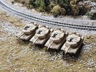 4 Pack N Scale 1 160 M1a1 Abrams Mbt- Us Army Desert Camo