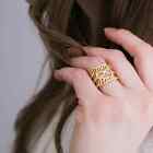 Customized Double Name Ring Jewelry Lover Partner Gift Infinity Adjustable Band
