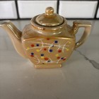 Vtg Japanese Lusterware Child   s Mini Complete 13pc Tea Set Art Deco Confetti