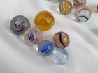 Antique vintage Glass Marbles Various Colors Sizes Swirls Pee Wee   Lot 2