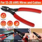7  4-in-1 Wire Tool - Cutter Crimper Gripper Stripper For 12-20 Awg Insulated