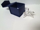 Silver Flower Stand For Crystal Balls Holds To 2  - 3   50mm - 80mm  Spheres