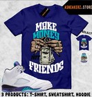 Shirt Match Aj 5 Grape 2025 Sneaker Matching Tee Make Money Not Friends T-shirt