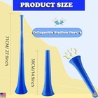 6 Pcs 28  Collapsible Vuvuzela Horns - Noise Makers For Sports Events   Parties