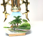 Vintage Date Palm Bermuda Islands Hand Painted Souvenir Porcelain Trinket Vase