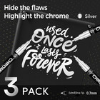 3pcs Chrome Paint Markers  Silver Permanent Mirror Liquid Chrome Pens For Plasti