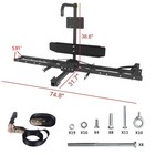 600 Lbs Steel Motorcycle Carrier Dirt Bike Rack Ramp Hitch Mount Hauler Black