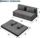 4   in   1 Folding Sofa Bed Works As Convertible Sleeper  Fold   out Loveseat Sofa Cou