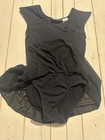 Freestyle Danskin Black Sleeveless Leotard With Attached Skirt Size Medium 7 8