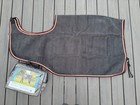 Horseware Rambo Competition Sheet 4 11  150 Cm  Large Gray Worange Tan Trim Tags