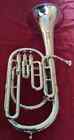 Altohorn Pure Brass Made Horn Silver Chrome Polish Eb W free Case   Mouthpiece