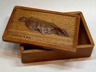 Vintage Hand-carved Jamaican Wooden Cigarette Box     Jamaica B w i  Souvenir