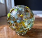 Rare 2022 6  Glass Float Lincoln City Taft Oregon Coast Yellow Blue Brown