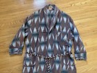 Vintage 40s Pilgrim Camp Blanket Robe Geometric Art Deco Southwestern Beacon