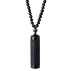 Black Obsidian Necklace Tiger Eye Gemstone Beads Crystal Stone Pendant Healing 